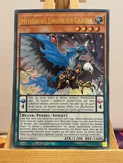 Mythisches Ungeheuer Garuda EXFO-DE023 Ultra Rare Deutsch NM YUGIOH - Image 1