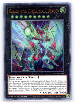 Galaxy-Eyes Cipher Blade Dragon - GFTP-EN059 - Ultra Rare - 1st Edition Yugioh - Image 1