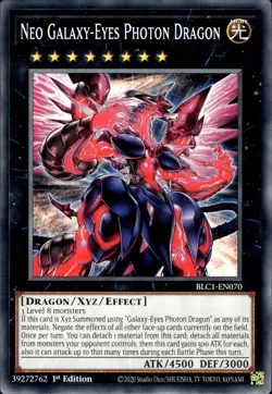 Neo-Galaxy-Eyes Photon Dragon - 1st Edition BLC1-EN070 - NM - YuGiOh - Image 1