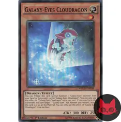 Yugioh Galaxy-Eyes Cloudragon WSUP-EN009 Super Rare 1st Edition NM - Image 1