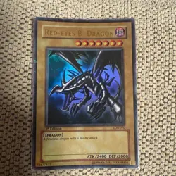 Yu-Gi-Oh! Yugioh 【U.S./DDP】Red-Eyes Black Dragon LOB-070 1st damaged - Image 1