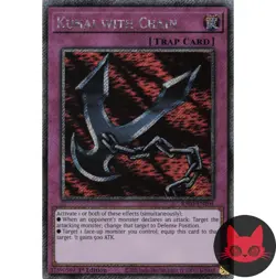 Yugioh Kunai with Chain RA03-EN204 Platinum Secret Rare 1st Edition NM - Image 1