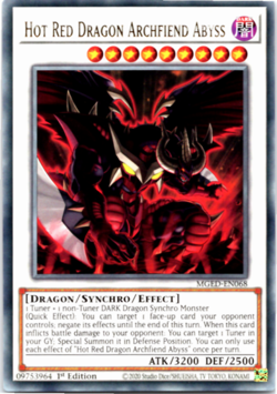 Hot Red Dragon Archfiend Abyss - MGED-EN068 - Rare - 1st Edition Yugioh - Image 1