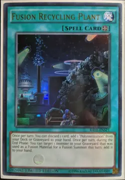 YuGiOh Fusion Recycling Plant Ultra Rare RATE-ENSP1 Limited Edition NM - Image 1