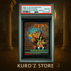 PSA10 YU-GI-OH! TOEI ANIMATION Yami Yugi & Exodia Marusho sticker 1998 Holo - Image 1
