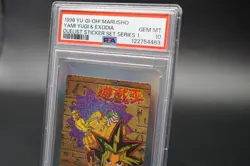 PSA10 YU-GI-OH! TOEI ANIMATION Yami Yugi & Exodia Marusho sticker 1998 Holo - Image 5