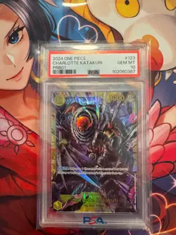 One Piece TCG PRB-01 OP03-123 Charlotte Katakuri SEC English PSA 10 GEM MINT - Image 3