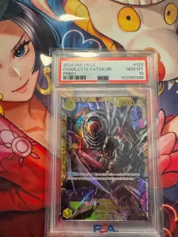 One Piece TCG PRB-01 OP03-123 Charlotte Katakuri SEC English PSA 10 GEM MINT - Image 5