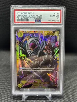 One Piece TCG PRB-01 OP03-123 Charlotte Katakuri SEC English PSA 10 GEM MINT - Image 1