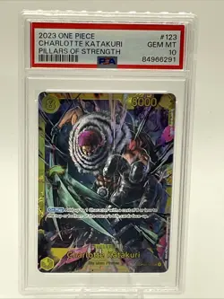One Piece TCG PRB-01 OP03-123 Charlotte Katakuri SEC English PSA 10 GEM MINT - Image 1