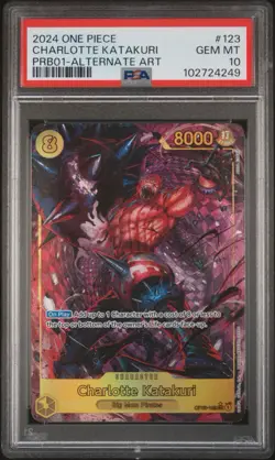 ONE PIECE TCG Charlotte Katakuri SEC Alt Art OP03-123 PRB-01 PSA 10 💎 - Image 1