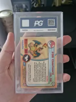 Pokemon TCG Charizard 06 1999 Topps Blue Logo Animation Series 1 - Grade 8.5 - Image 2
