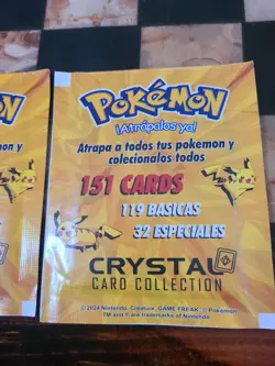 Pokemon Stained Glass Crystal Card Collection Peru 2 Packs SEALED Holo GameFreak - Image 5