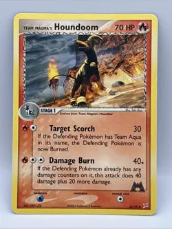 Houndoom 34/95 EX Team Magma vs Team Aqua Regular Rare Pokemon Card - Image 1