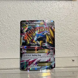 M Metagross EX Shiny XY35 Full Art Promo Holo Mega Pokemon TCG Card - Image 1