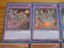 YuGiOh Cards Cyber Dragon Deck core collectible trading card game Cyberdarkness. - Image 2