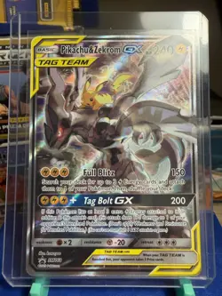 Pokemon Pikachu & Zekrom GX TCG Sun & Moon SM168 Holo Promo - Image 1