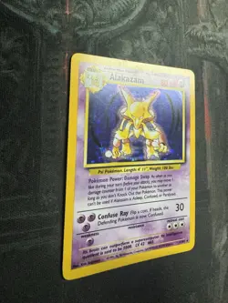 Pokemon TCG Alakazam Base Set 1/102 Holo Unlimited Holo Rare LP/NM- - Image 4