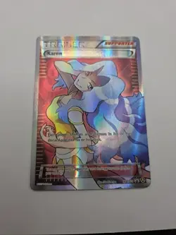 Pokemon TCG Karen XY177a X & Y Supporter Ultra Rare Full Art Holo Promo - NM - Image 1