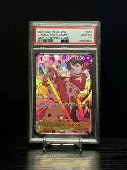 One Piece JPN EB01 Memorial Collection Charlotte Flampe Alternate Art PSA 10 - Image 1