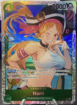 One Piece CCG: Nami SR - OP14-031 - The Azure Sea’s Seven OP14 - Green - Image 1