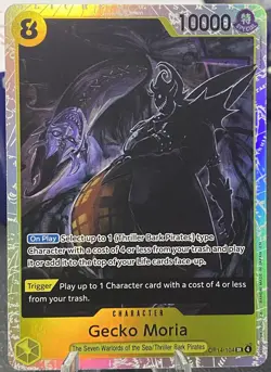One Piece CCG: Gecko Moria SR - OP14-104 - The Azure Sea’s Seven OP14 - Yellow - Image 1