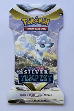 Pokemon 2022 Sword and Shield Silver Tempest Sleeved Booster Pack Factory Sealed - Image 1