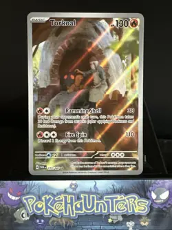 Pokemon Card Torkoal 172/167 Twilight Masquerade Holo Illustration Rare NM - Image 1