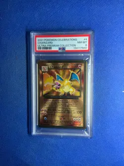 2021 POKEMON CELEBRATIONS ULTRA-PREM COLL #4 CHARIZARD PSA 8 - Image 1