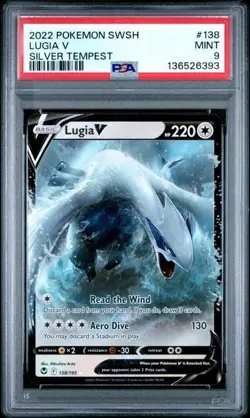 LUGIA V #138 FULL ART SILVER TEMPEST 2022 POKEMON SWSH SWORD & SHIELD PSA 9 MINT - Image 1