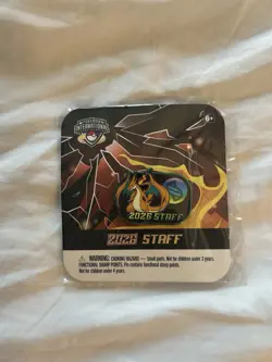 Pokemon LAIC Pin Badge - 2026 STAFF Mega Charizard - Image 1