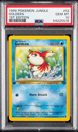 PSA 10 1999 POKEMON JUNGLE 1ST EDITION 53/64 GOLDEEN WOTC - Image 1