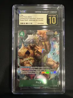 Pica SR ⭐ Parallel CGC Pristine 10 2023 One Piece OP-05 Awakening New Era #032 - Image 1