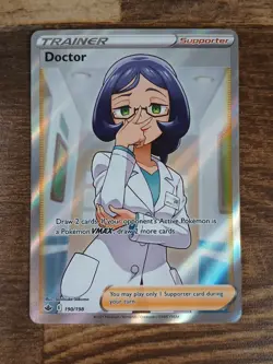 Doctor 190/198 Pokemon Chilling Reign Sword & Shield Full Art Ultra Rare Holo NM - Image 1