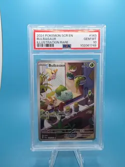 PSA 10 Bulbasaur 143/142 Stellar Crown S&V Illustration Rare Pokemon Card - Image 1