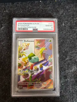 PSA 10! Bulbasaur (143/142) Stellar Crown S&V Illustration Rare Pokemon Card! - Image 1
