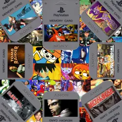Custom PlayStation 1 (PS1) Memory Card Stickers - Catalog #1 - 250 Designs! - Image 1
