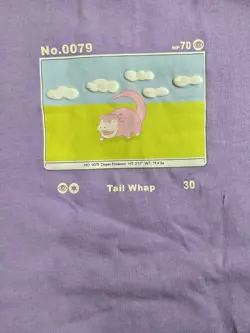 Uniqlo UT Pokemon Card Slowpoke 90s T Shirt Size L Anime Manga Retro Pikachu - Image 2
