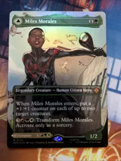 Miles Morales (0234) (Borderless) Marvel's Spider-Man Foil NM-M Unplayed 0234 - Image 1