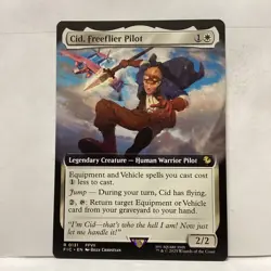 Cid, Freeflier Pilot Magic: The Gathering Commander: Final Fantasy Ext Art #0131 - Image 1