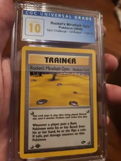 (POP 5) CGC 10 Pokemon Gym Challenge 119/132 ROCKET'S MINEFIELD GYM 1st EDITION - Image 1