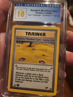 (POP 5) CGC 10 Pokemon Gym Challenge 119/132 ROCKET'S MINEFIELD GYM 1st EDITION - Image 2