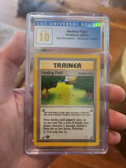 (POP 27) CGC 10 GEM MINT Healing Field 61/64 Neo Revelation 1st Edition Pokemon - Image 2