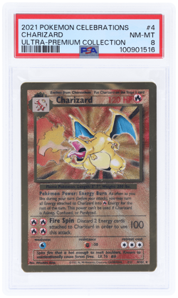 2021 Pokemon Celebrations Ultra Premium Collection Charizard #004 PSA 8 - Image 1