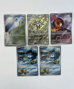 Pokemon TCG Illustration Rare 5 Card Lot | Magneton, Litwick, Piplup & Charcadet - Image 1