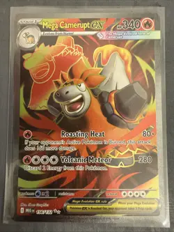 Mega Camerupt ex 156/132 Mega Evolution Full Art Ultra Rare Holo Pokemon Card NM - Image 1