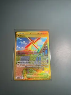 Pokemon TCG Artazon Gold Hyper Rare Holo Card 229/197 Sv03: Obsidian Flames - Image 1