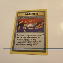 Pokemon Super Energy Removal 79/102 Trainer Card Base Set Rare LP (listing no 2) - Image 2