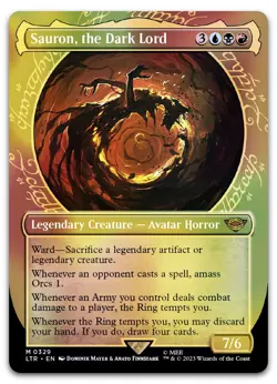 Sauron, the Dark Lord (Showcase) #329 (Foil) NM Lord of the Rings LTR Magic MTG - Image 1