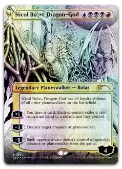 Nicol Bolas, Dragon-God (Borderless) #1246 (Foil) NM Secret Lair Drop Magic MTG - Image 1